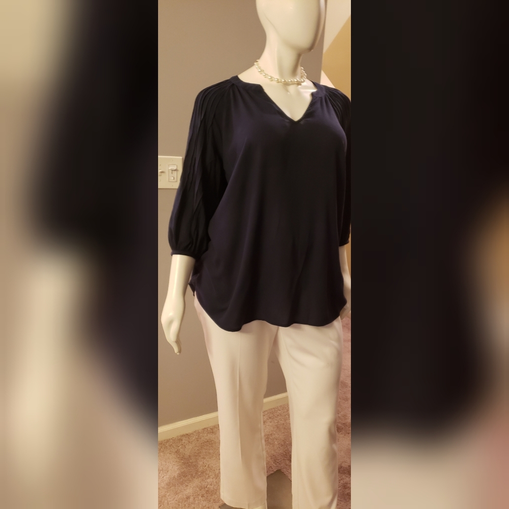 Free flowing navy blue blouse